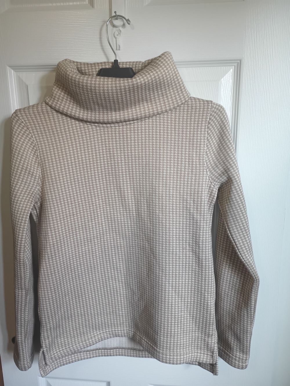 J. Crew Academic Cozy Waffle Houndstooth Turtleneck
